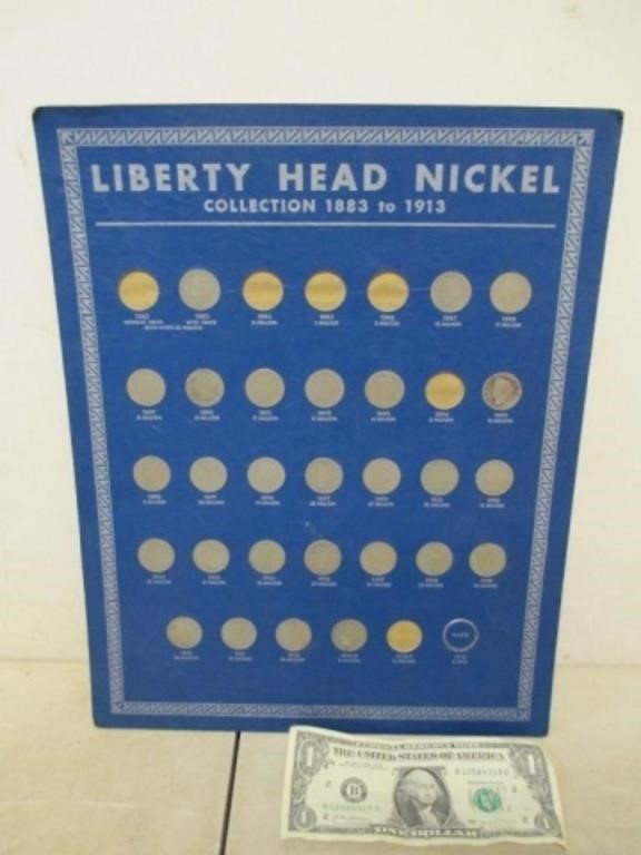 Liberty Head Nickel Collection 1883-1913 Display