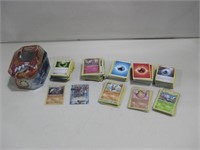 Pokemon Tin W/Assorted Pokemon Cards