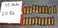 20 ROUNDS 45 AUTO AMMO - RELOAD