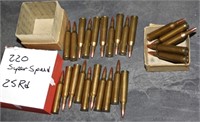 25 ROUNDS 220 SWIFT SUPER SPEED - RELOAD