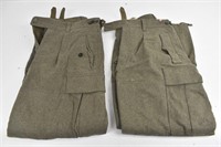 (2) Pairs of Army Wool Cargo Pants
