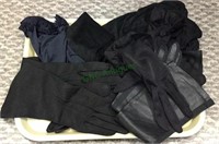 Tray of vintage ladies black dress gloves to