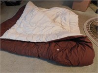 Brown and Tan Bedspread/reversible/Double