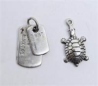 Set of 2 Sterling Silver Pendant