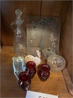 MISC. DECORATIVE GLASSWARE AND MORE