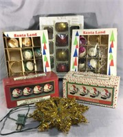 Vintage Glass Christmas Ornaments/Napkin Rings