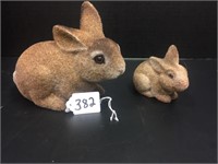 2 FUZZY BUNNIES - ONE IS A BANK