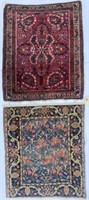 Lot: 2 Rugs: Farahan Sarouk & Red Sarouk Rugs.