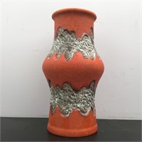 WEST GERMAN DUMLER BREIDEN POTTERY FAT LAVA VASE