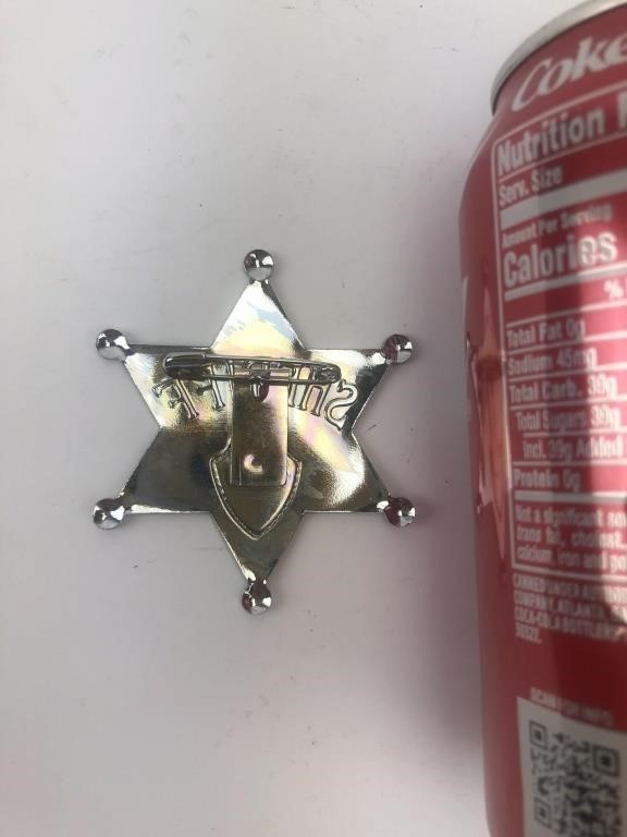 Metal SHERIFF Badge 3"