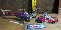 ATLANTA BRAVES, HELICOPTER, RACE CAR, MOTORCYCLE