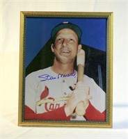 Stan Musial Autographed Picture Framed
