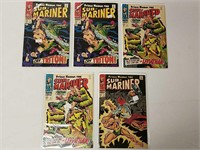 5 Sub-Mariner comics. Including: 2 (x2), 3 (x2),
