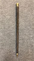 CARVED WALKING STICK WITH TWIST OFF HANDLE AND