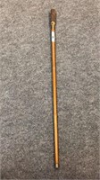 BAMBOO WALKING STICK WITH AN ANTLER HANDLE, HEAVY