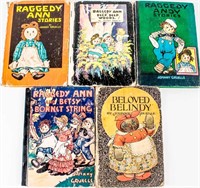 Lot of 5 Vintage Children's Books Raggedy Ann +