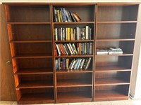 (3) Book Shelves w. Contents