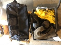 Assorted Rubber Boots, Tool Bags