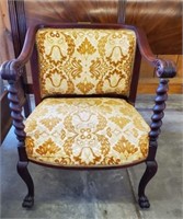 UPHOLSTERED ANTIQUE CHAIR