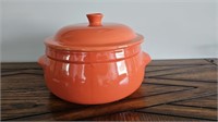 Orange, Lidded Stew Pot by 'Emile Henry'