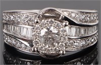 10K WHITE GOLD DIAMOND LADIES RING