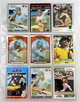 (17) REGGIE JACKSON CARDS 1970s