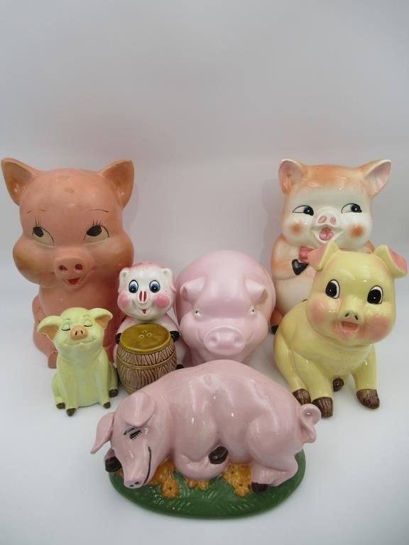 Piggy Banks & More Vintage Pig Curios