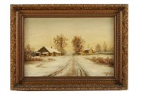 Unknown Artist, Winter Landscape c. 1898