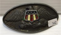 Vintage belt buckle - eagle with stars and stripe