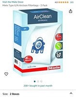 New Miele Type G/N Airclean Filterbags - 2 Pack