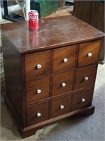 MCM  Custom made 5 Drawer end table apothecary