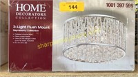 Home decorators 3 light flush mount - chrome