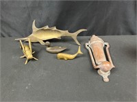 Bronze Duck, Brass door knocker,Bug & Seafish