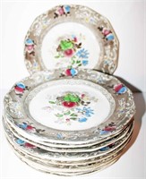 (10) 9.5" Ironstone Transferware Plates Canella