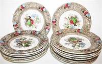 (15) Ironstone Transferware Plates Canella