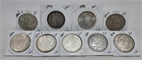 9 Pre-’21 Morgan Dollars XF-Unc.