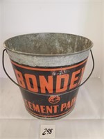 Early Bondex Cement advertising pail