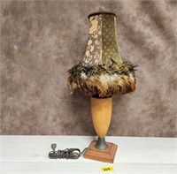 Feather Shade Table Lamp