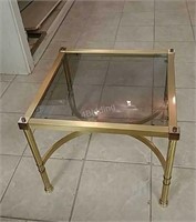 Brass Glass Top Table
