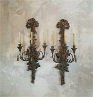 2 ROCOCO SCONCE LIGHTS
