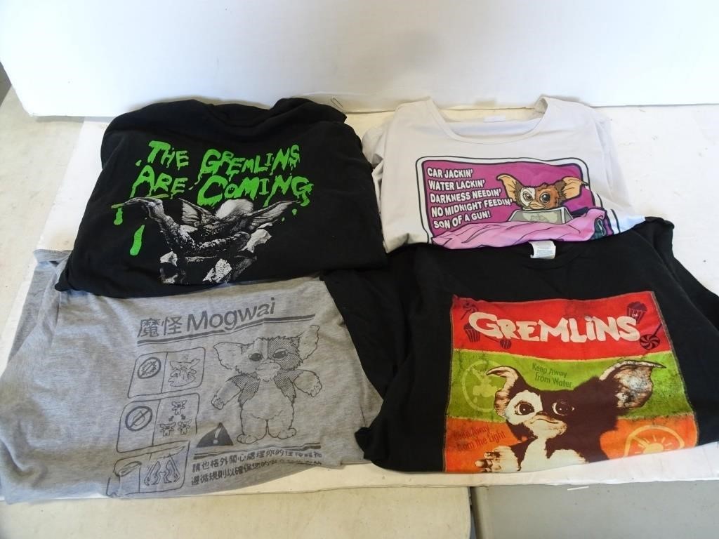 Lot of 4 Gremlins T-Shirts - Various Sizes
