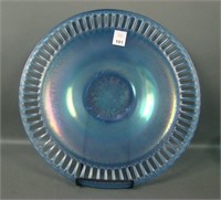 US Glass #8076 Light  Blue Open Works Chop Plate