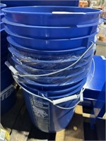 (3) 5 Gallon Poly Fastenal Pails