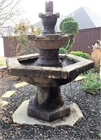 Large Cast Cement Fountain