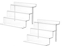 new 2 Pack Acrylic Riser Display Shelf for Amiibo