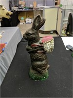 Large rabbit chalkware figure 14.5 in tall