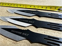 3 BLACK THROWING KNIVES