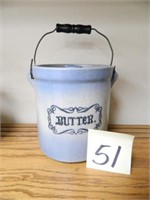 Western Stoneware 5 LB. Butter w/ Bail Handle &