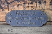 Brass - Passengers are not Allowed Plate