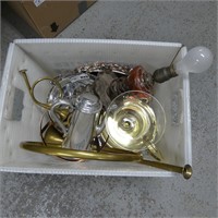 Brass Horns, Lamps & Various Silverplate